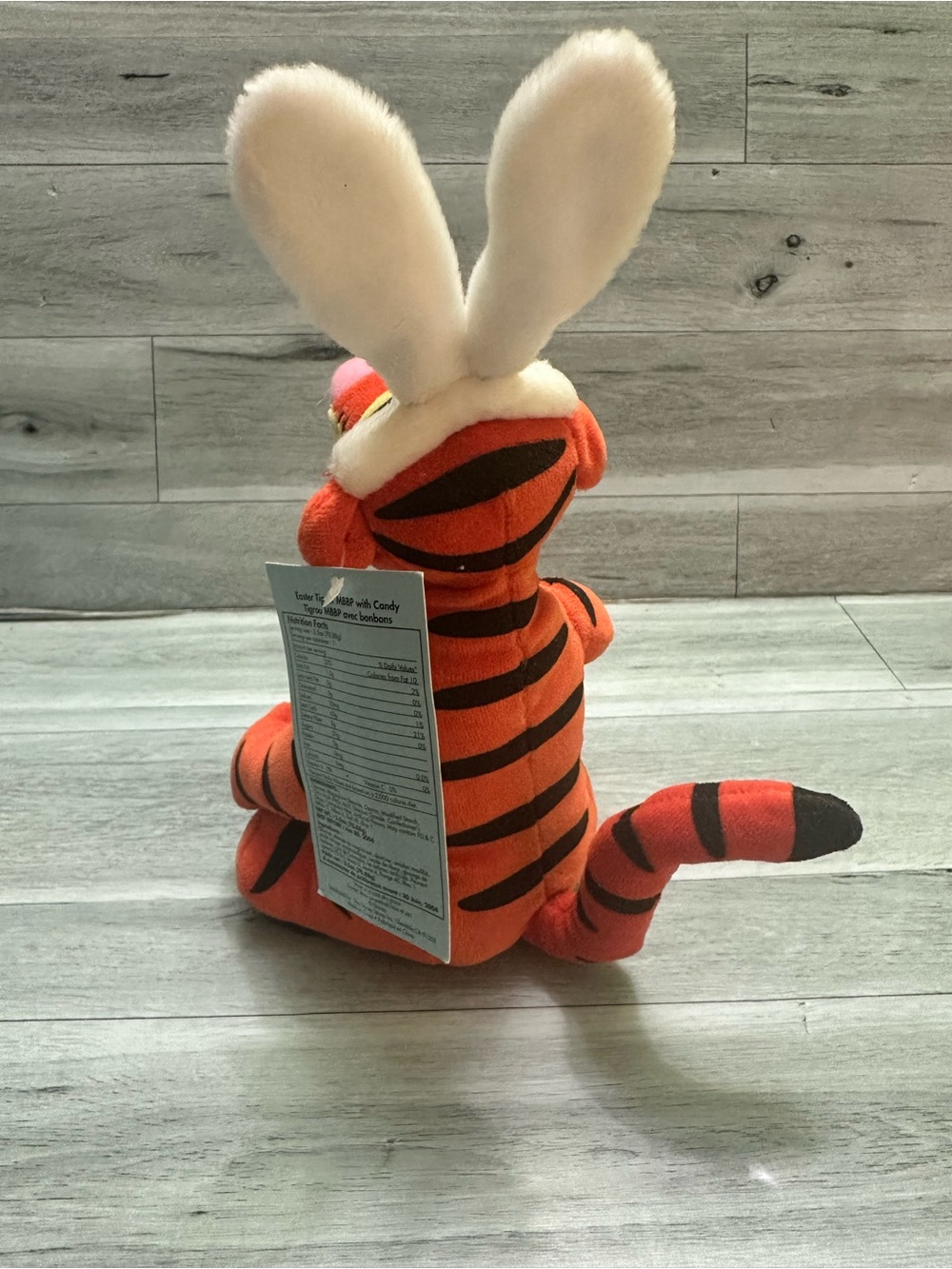 Disney Easter Tigger Plush with White Bunny Ears and Pink Nose - Picture 3 of 6